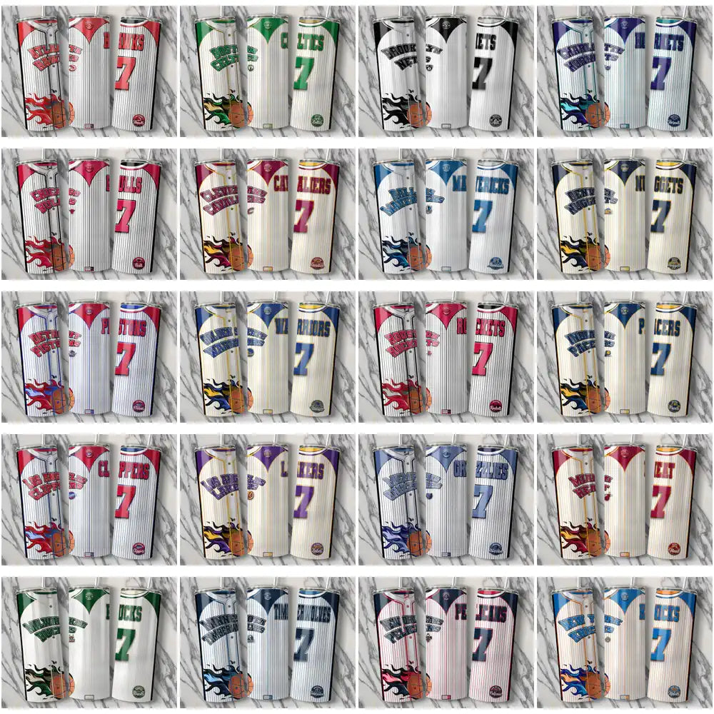 30 Basketball Teams Team Button-Up Jersey Tumbler Wrap Bundle JPG