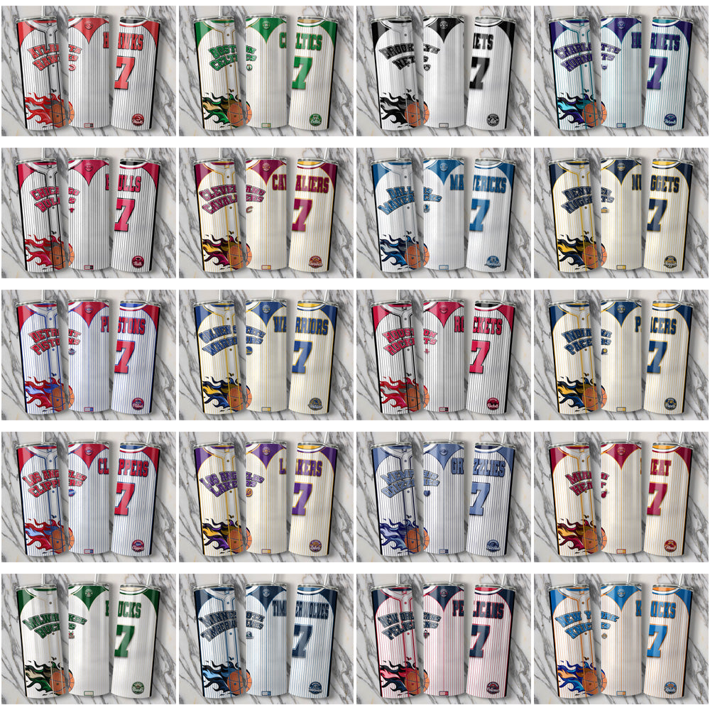 30 Basketball Teams Team Button-Up Jersey Tumbler Wrap Bundle JPG