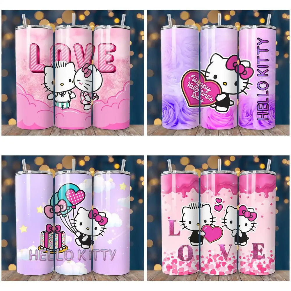 7 Lovely Cat Kitty Tumbler Wrap Designs Bundle JPG
