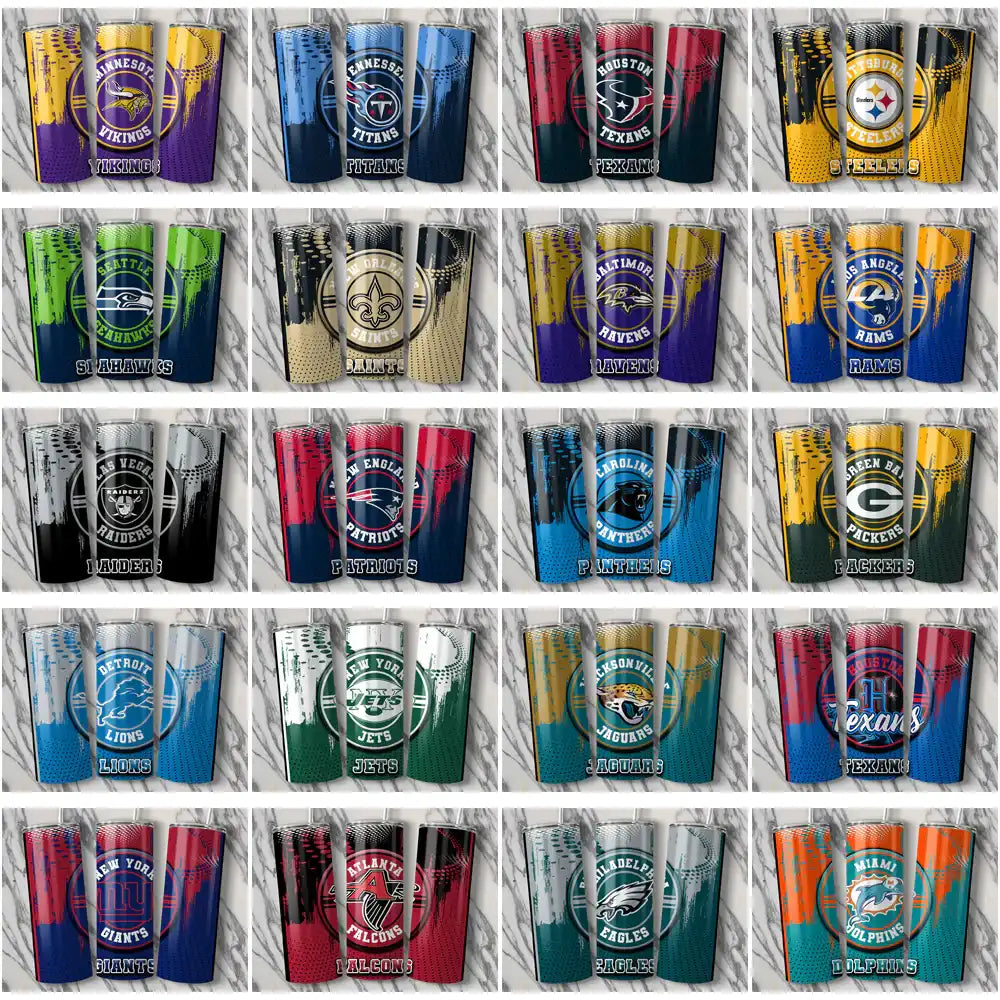33 Football Teams Dot Logo Tumbler Wrap Bundle JPG