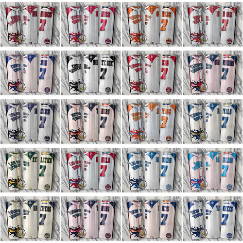 30 Baseball Teams Team Button-Up Jersey Tumbler Wrap Bundle JPG