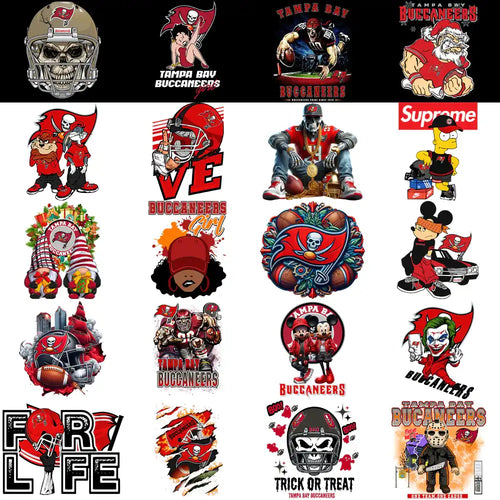 48 Tampa Bay Buccaneers V1 Football Designs Bundle PNG