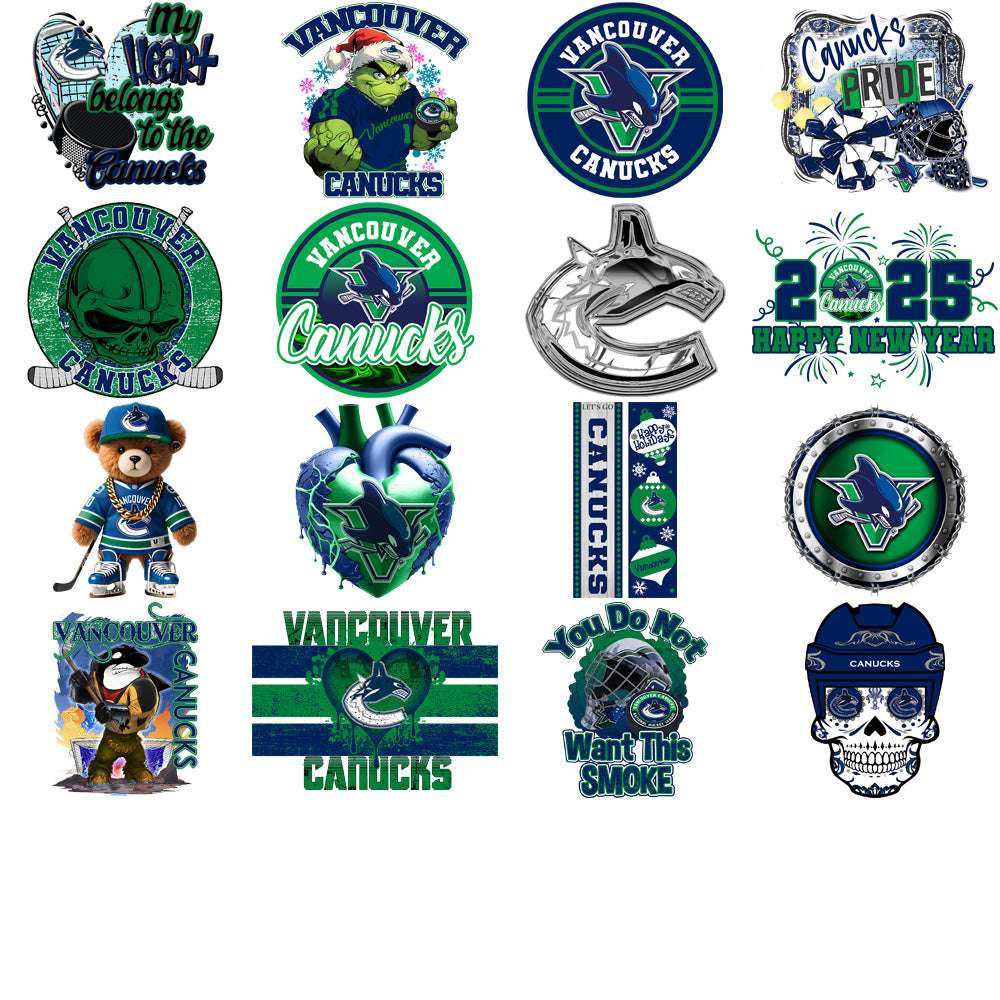 35 Vancouver Canucks Ice Hockey Designs Bundle PNG