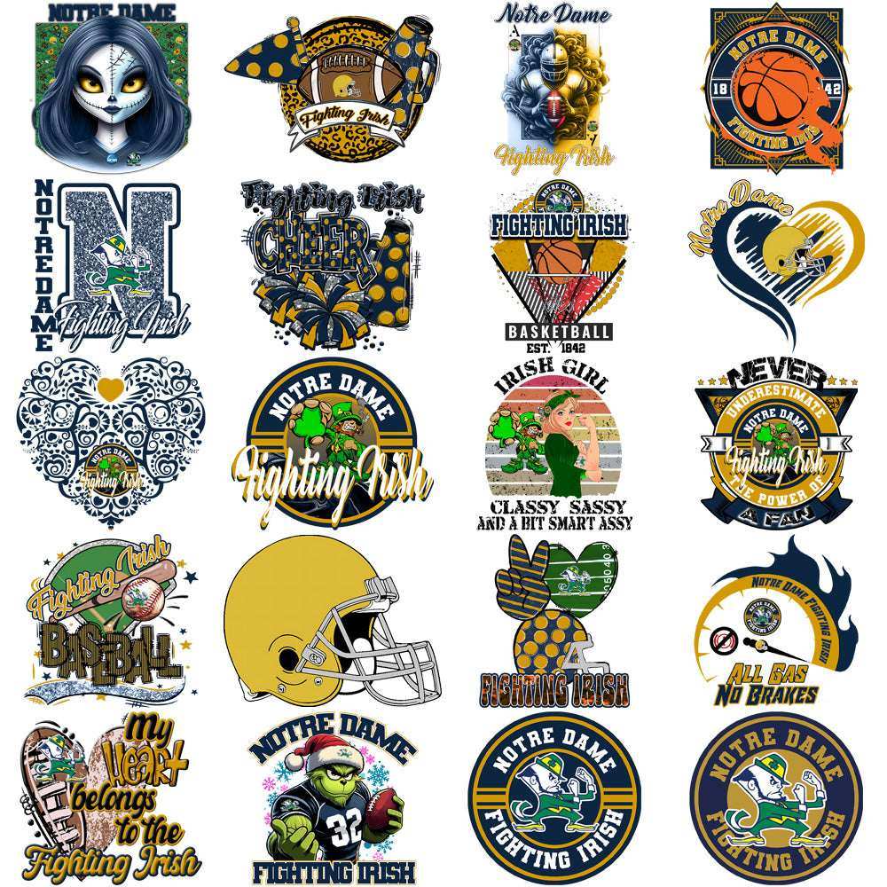 87 Notre Dame Fighting Irish Designs Bundle PNG