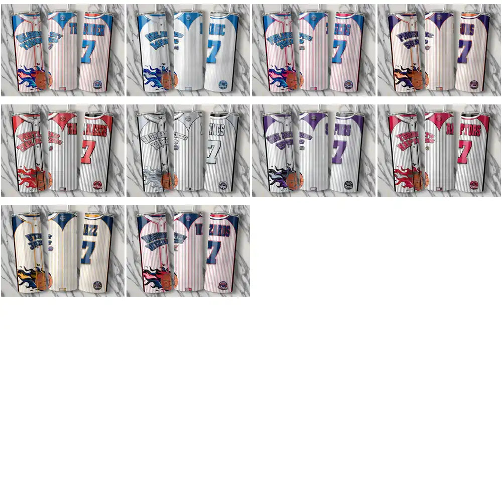 30 Basketball Teams Team Button-Up Jersey Tumbler Wrap Bundle JPG