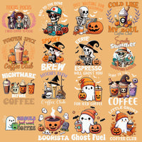 Load image into Gallery viewer, 19 Halloween Coffee Designs Bundle PNG
