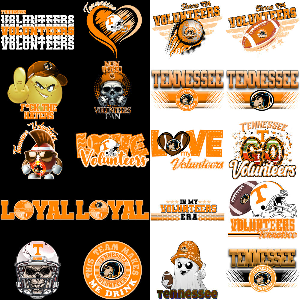 91 Tennessee Volunteers Designs Bundle PNG