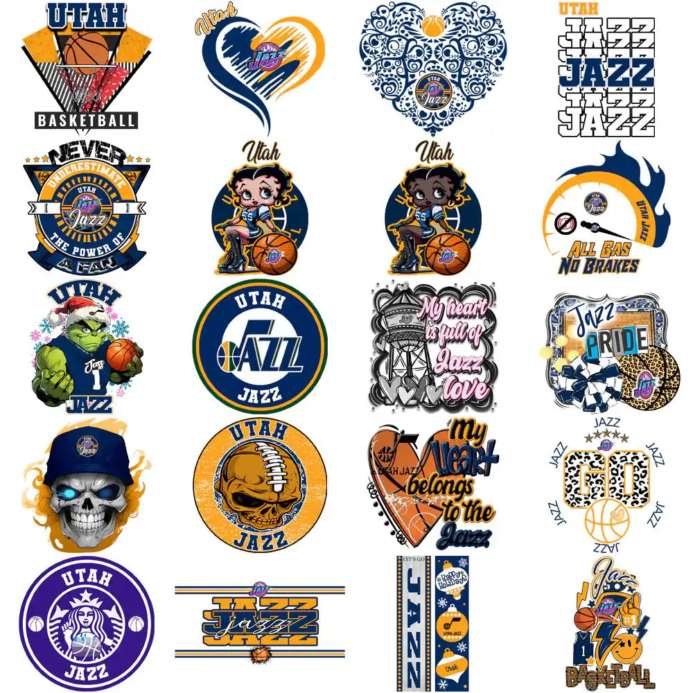 56 Utah Jazz Basketball Designs Bundle PNG