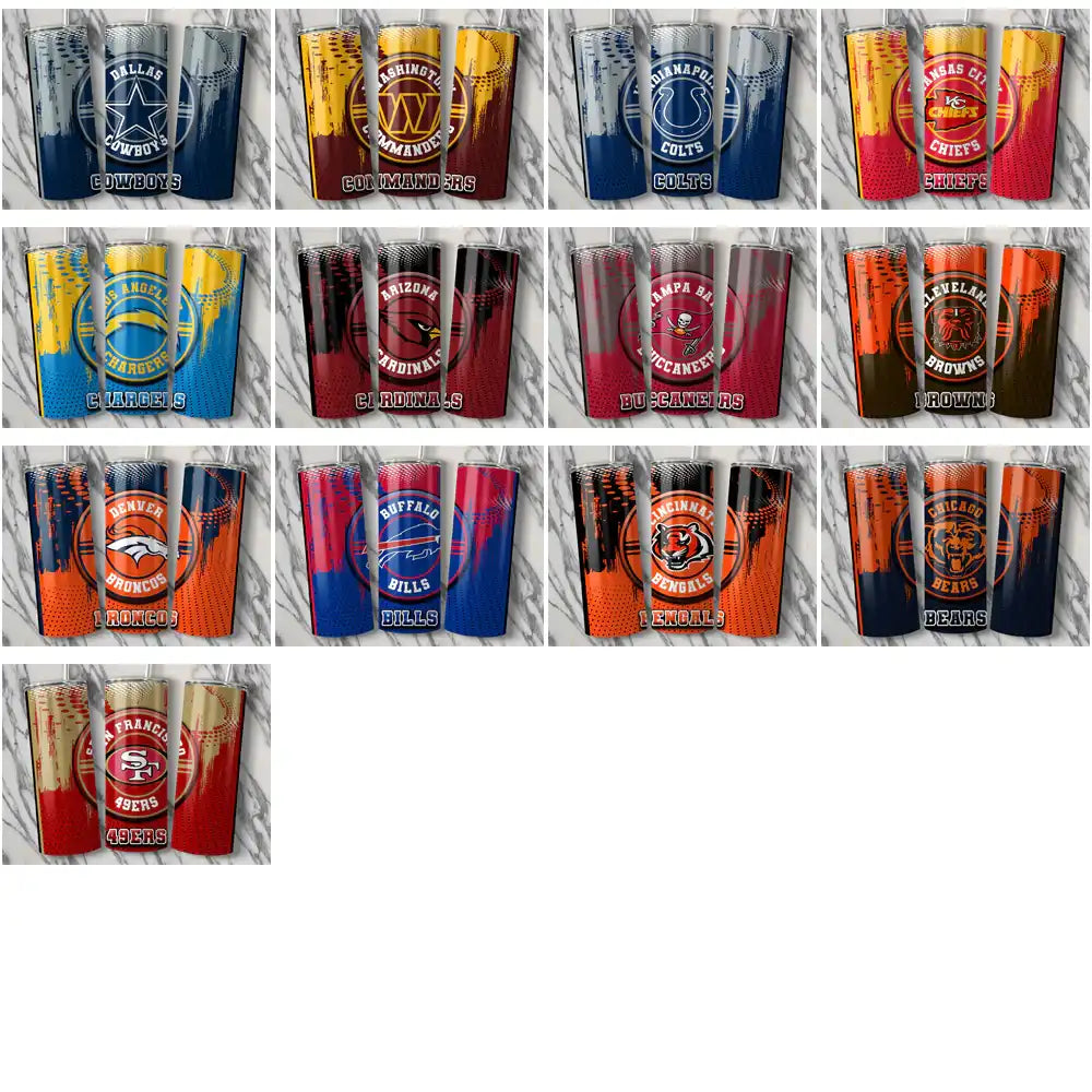 33 Football Teams Dot Logo Tumbler Wrap Bundle JPG