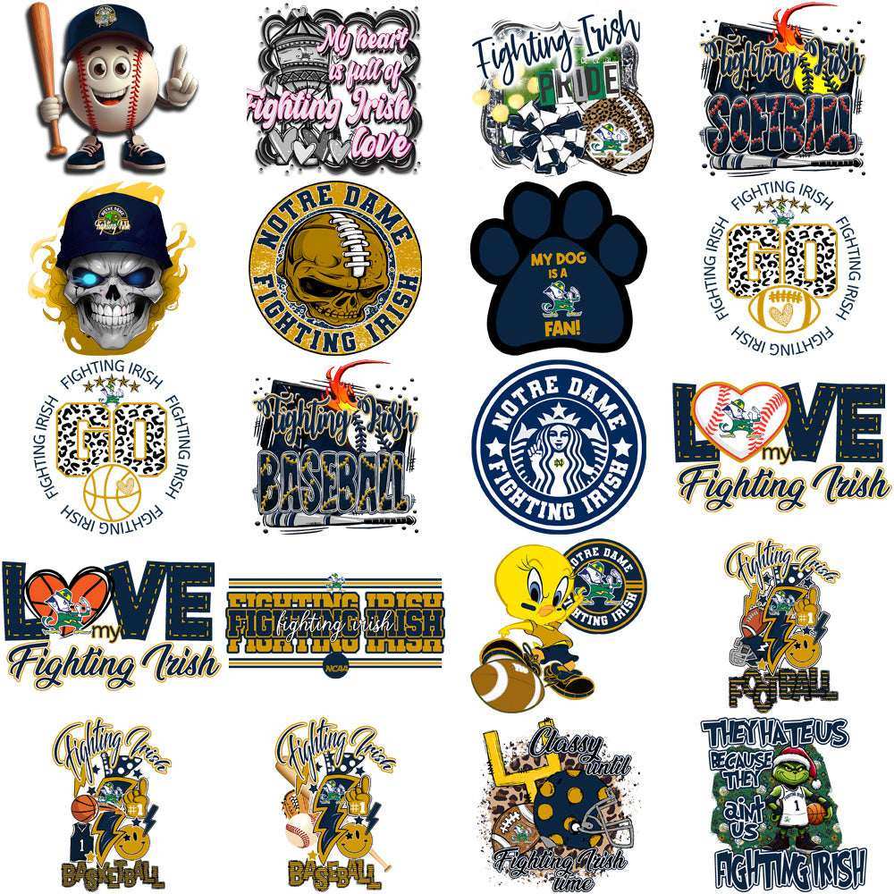 87 Notre Dame Fighting Irish Designs Bundle PNG