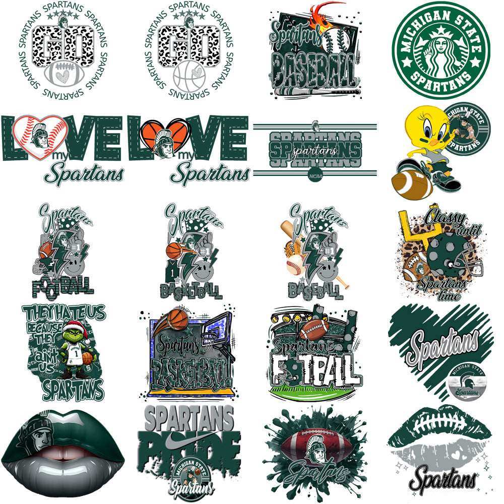 80 Michigan State Spartans Designs Bundle PNG