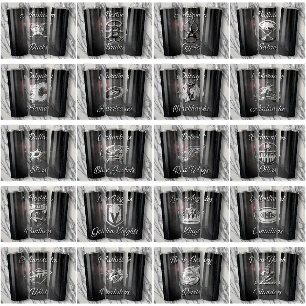 32 Ice Hockey Teams Chrome Tumbler Wrap Bundle JPG