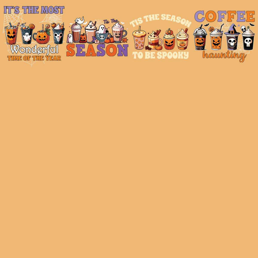 19 Halloween Coffee Designs Bundle PNG