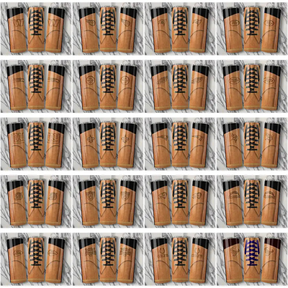 32 Football Teams Boot Tumbler Wrap Bundle JPG