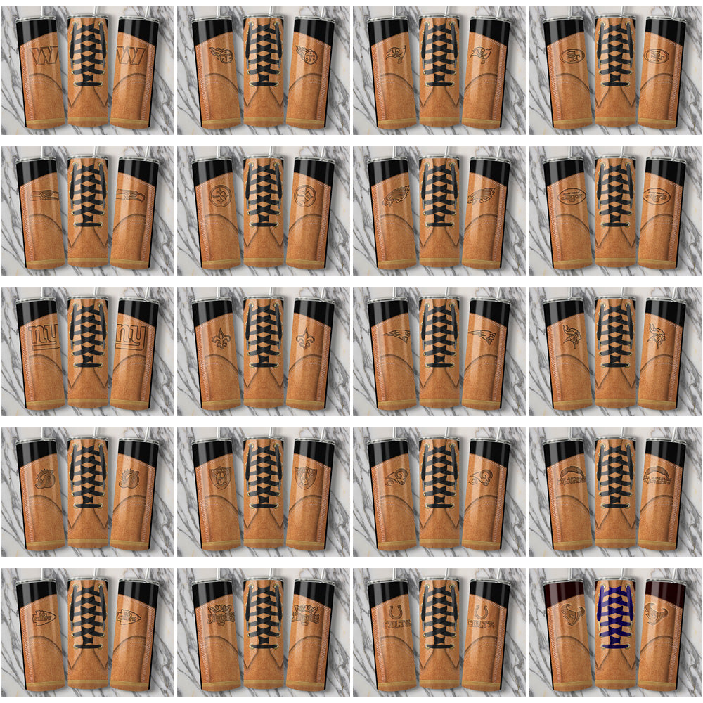 32 Football Teams Boot Tumbler Wrap Bundle JPG