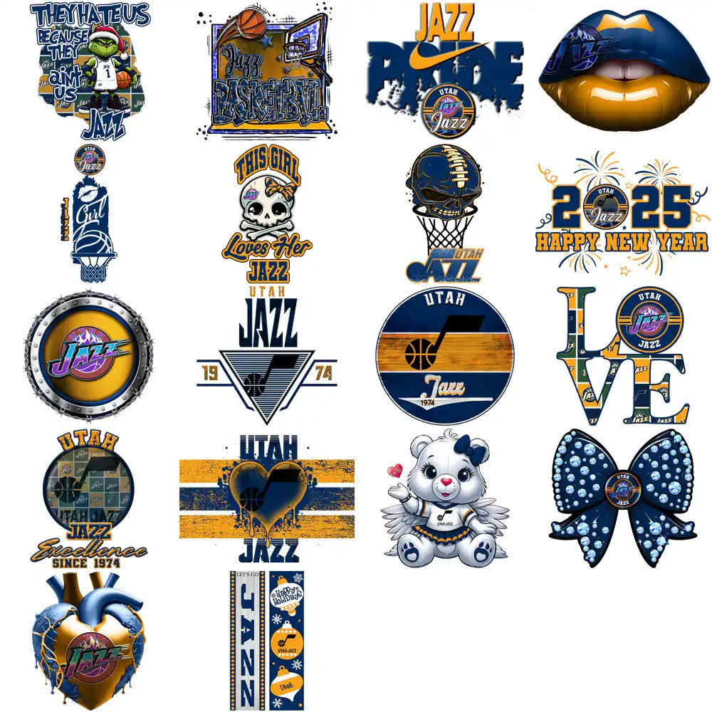 56 Utah Jazz Basketball Designs Bundle PNG