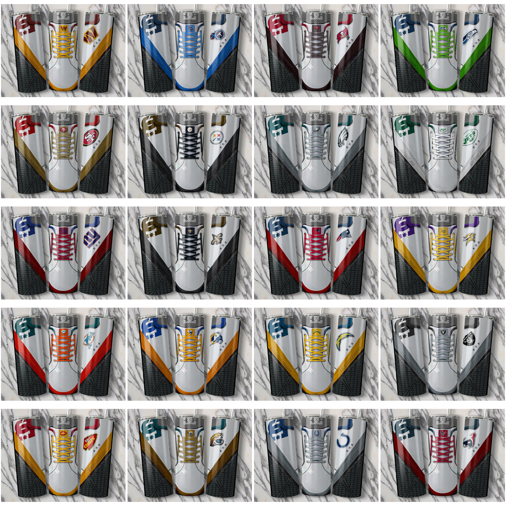 33 Football Teams DC Sneaker Tumbler Wrap Bundle JPG
