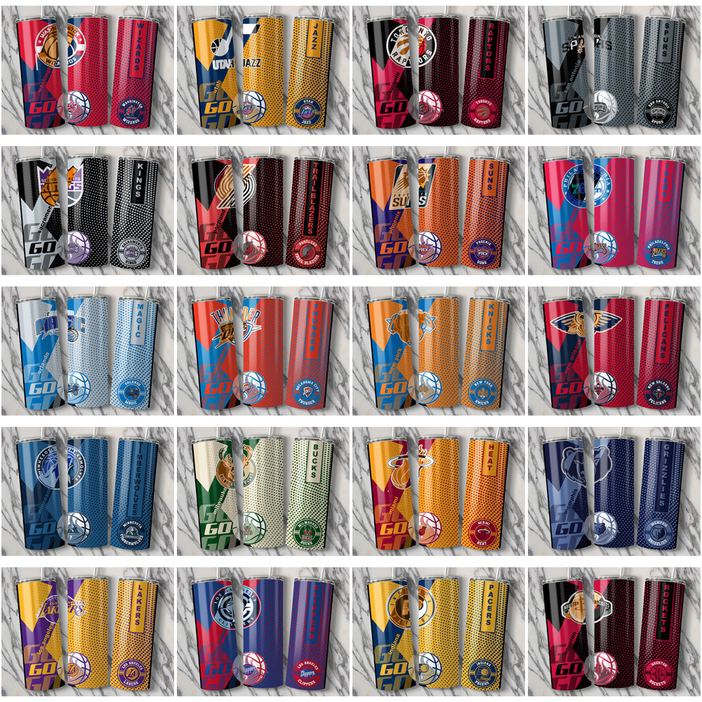 30 Basketball Teams GO Tumbler Wrap Bundle JPG