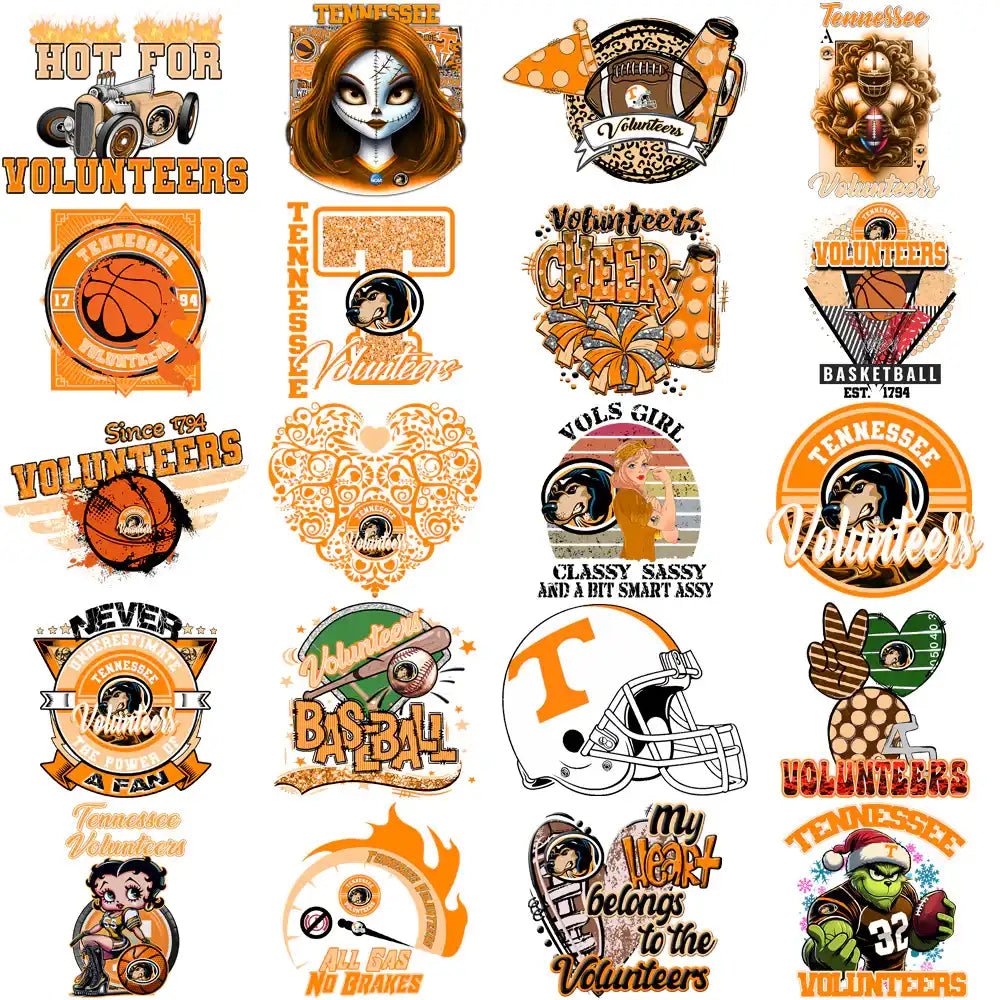 91 Tennessee Volunteers Designs Bundle PNG