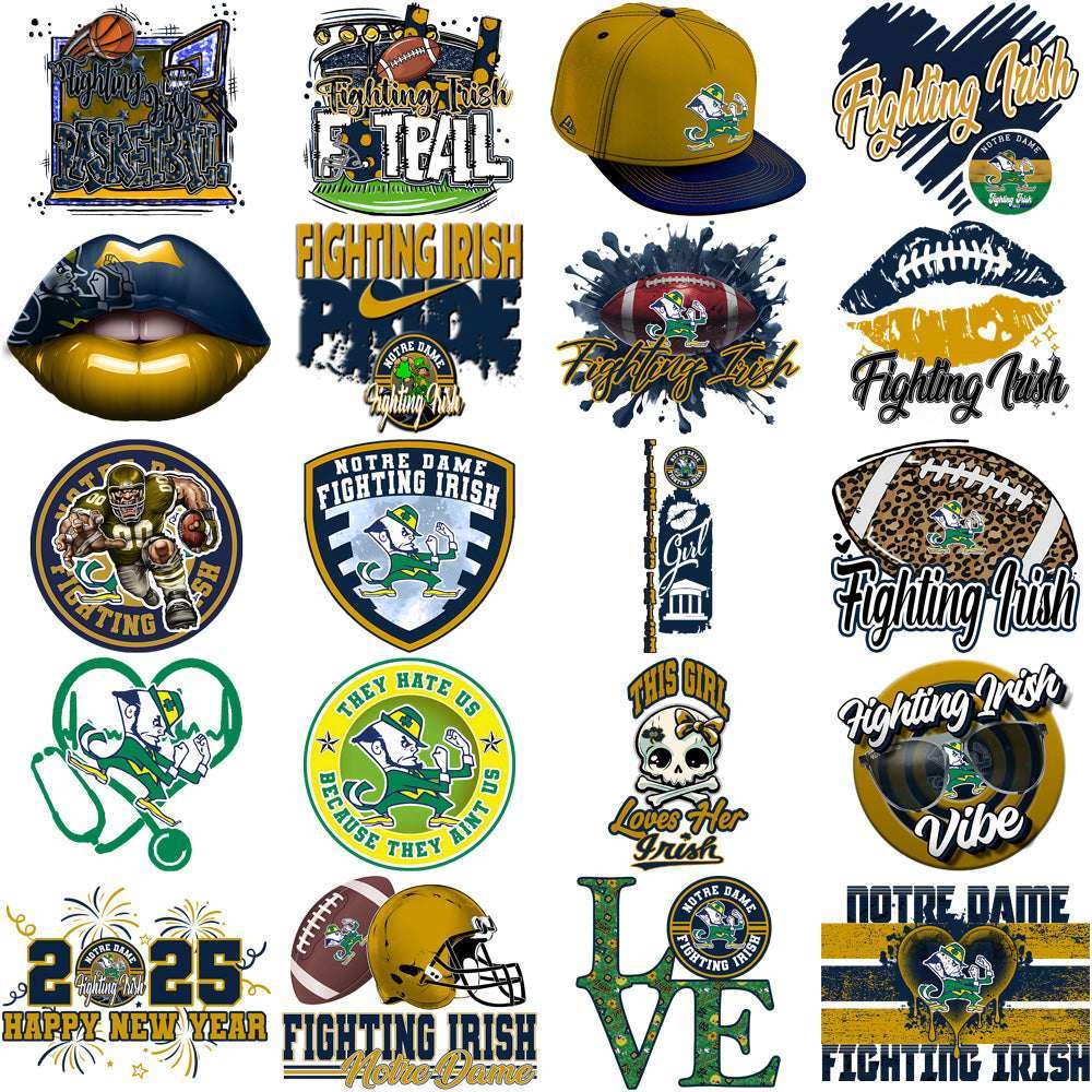 87 Notre Dame Fighting Irish Designs Bundle PNG