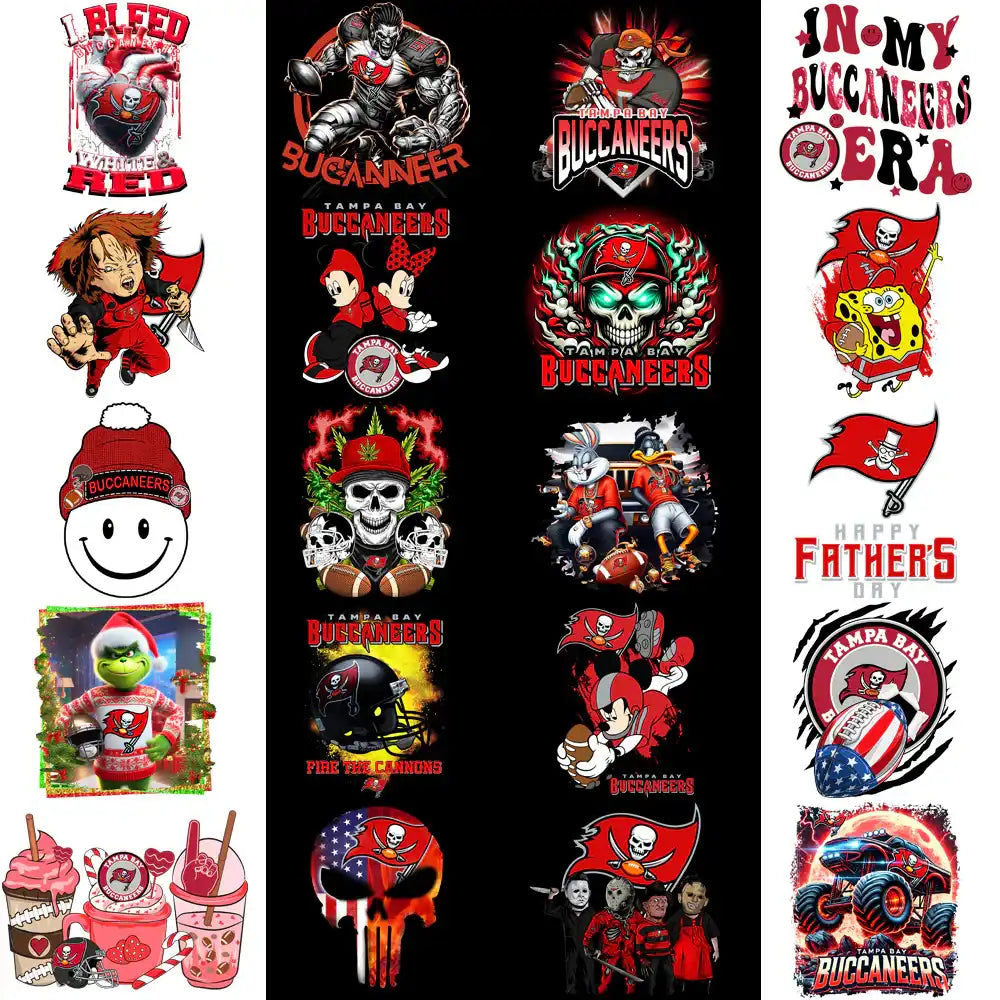 48 Tampa Bay Buccaneers V2 Football Designs Bundle PNG