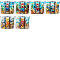 Load image into Gallery viewer, 134 Cartoon Beach Summer Tumbler Wrap Designs Bundle JPG
