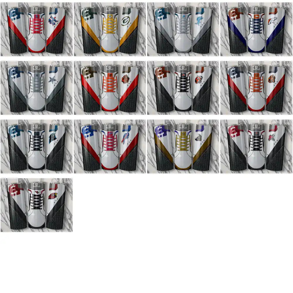 33 Football Teams DC Sneaker Tumbler Wrap Bundle JPG