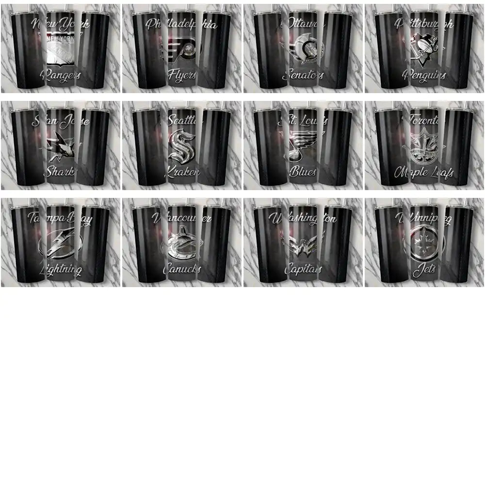 32 Ice Hockey Teams Chrome Tumbler Wrap Bundle JPG