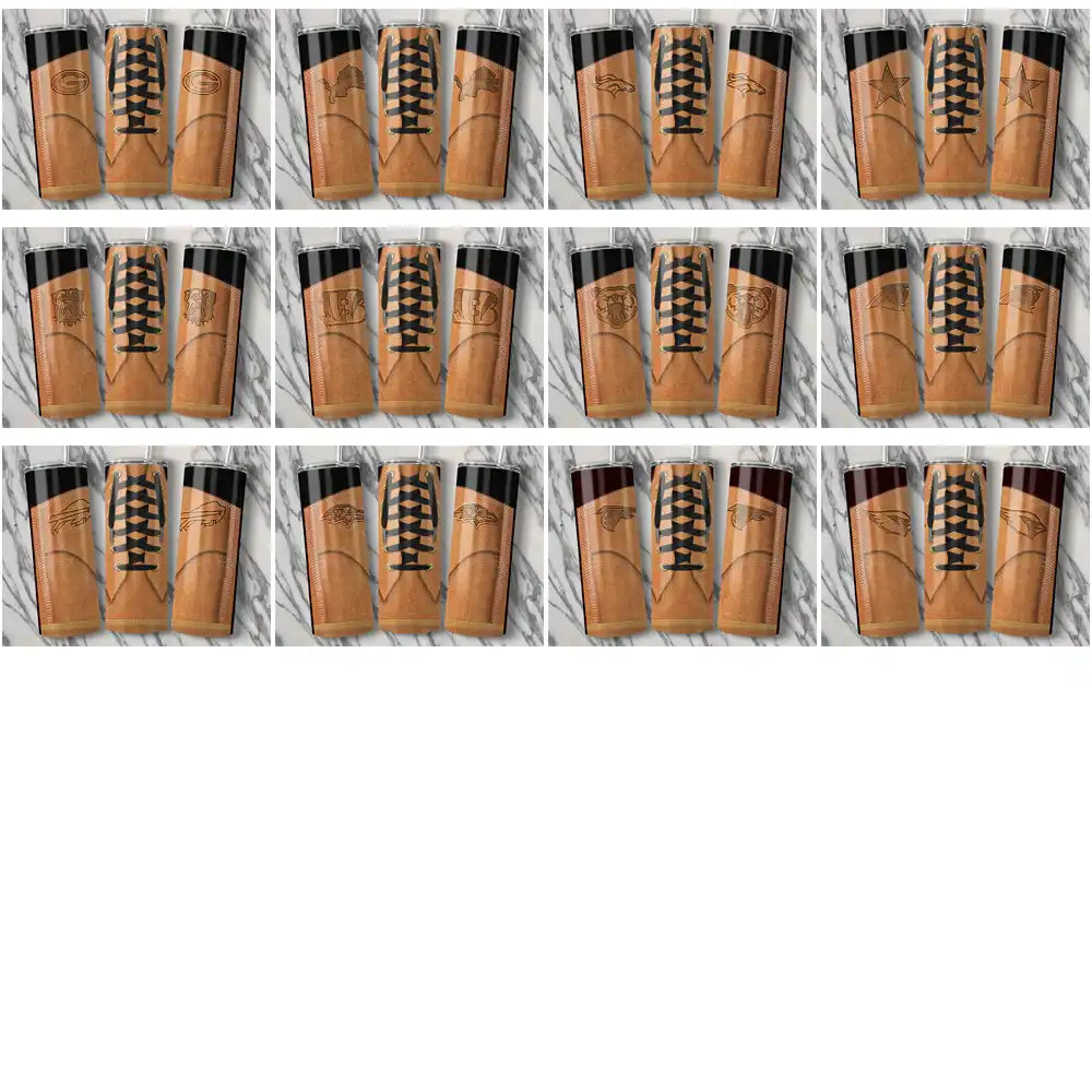 32 Football Teams Boot Tumbler Wrap Bundle JPG