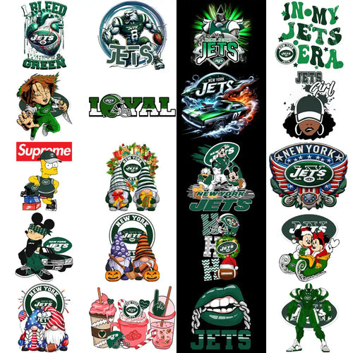 48 New York Jets V2 Football Designs Bundle PNG