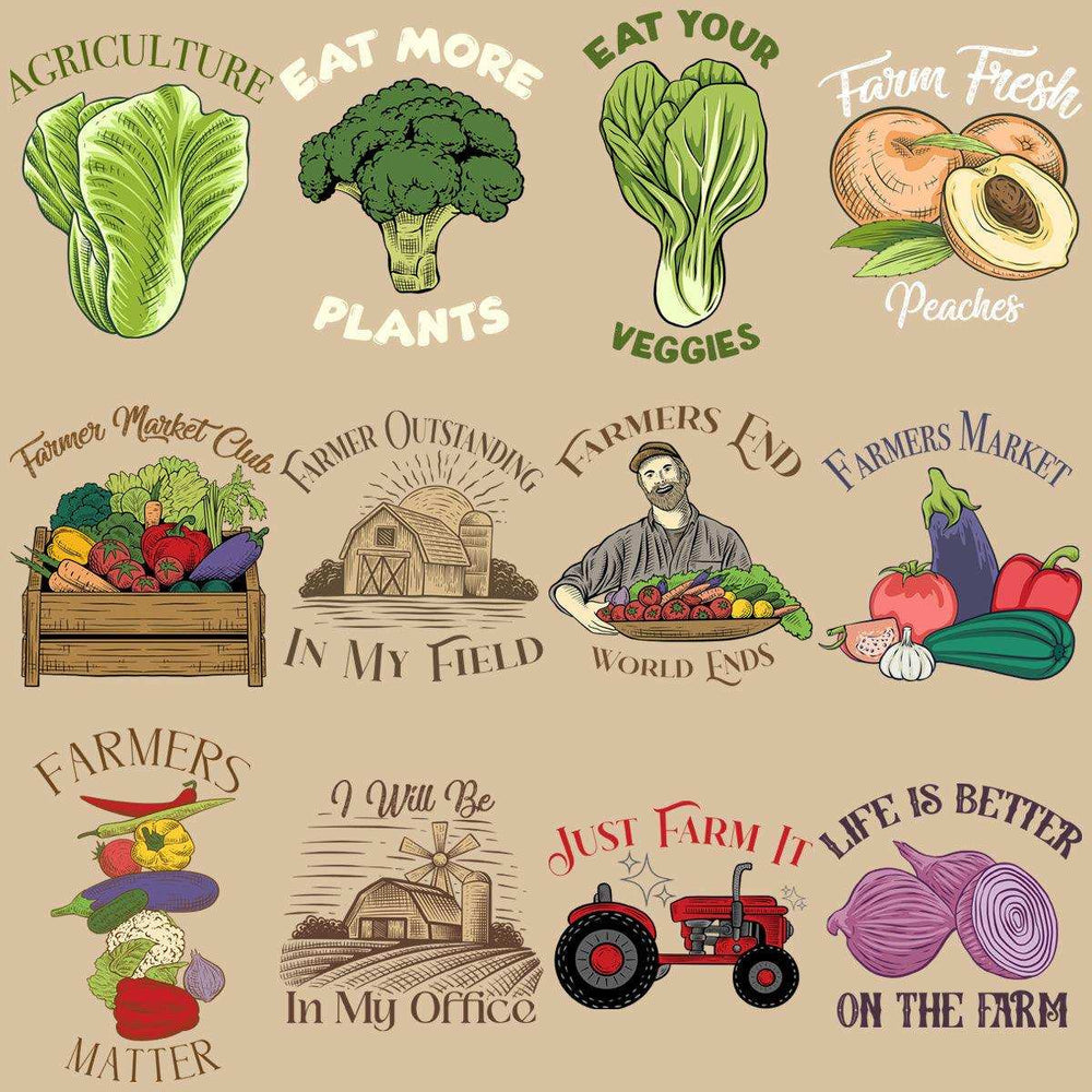 15 Farming Agriculture Quotes Designs Bundle PNG