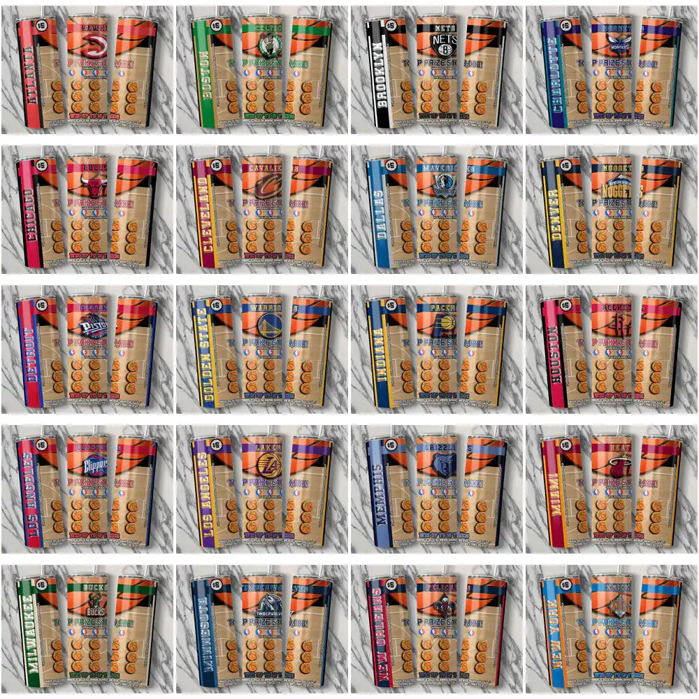 30 Basketball Teams Lottery Ticket Tumbler Wrap Bundle JPG