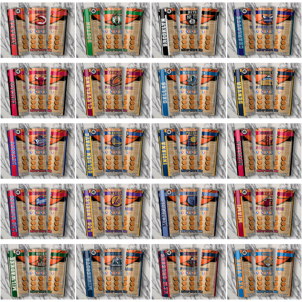 30 Basketball Teams Lottery Ticket Tumbler Wrap Bundle JPG