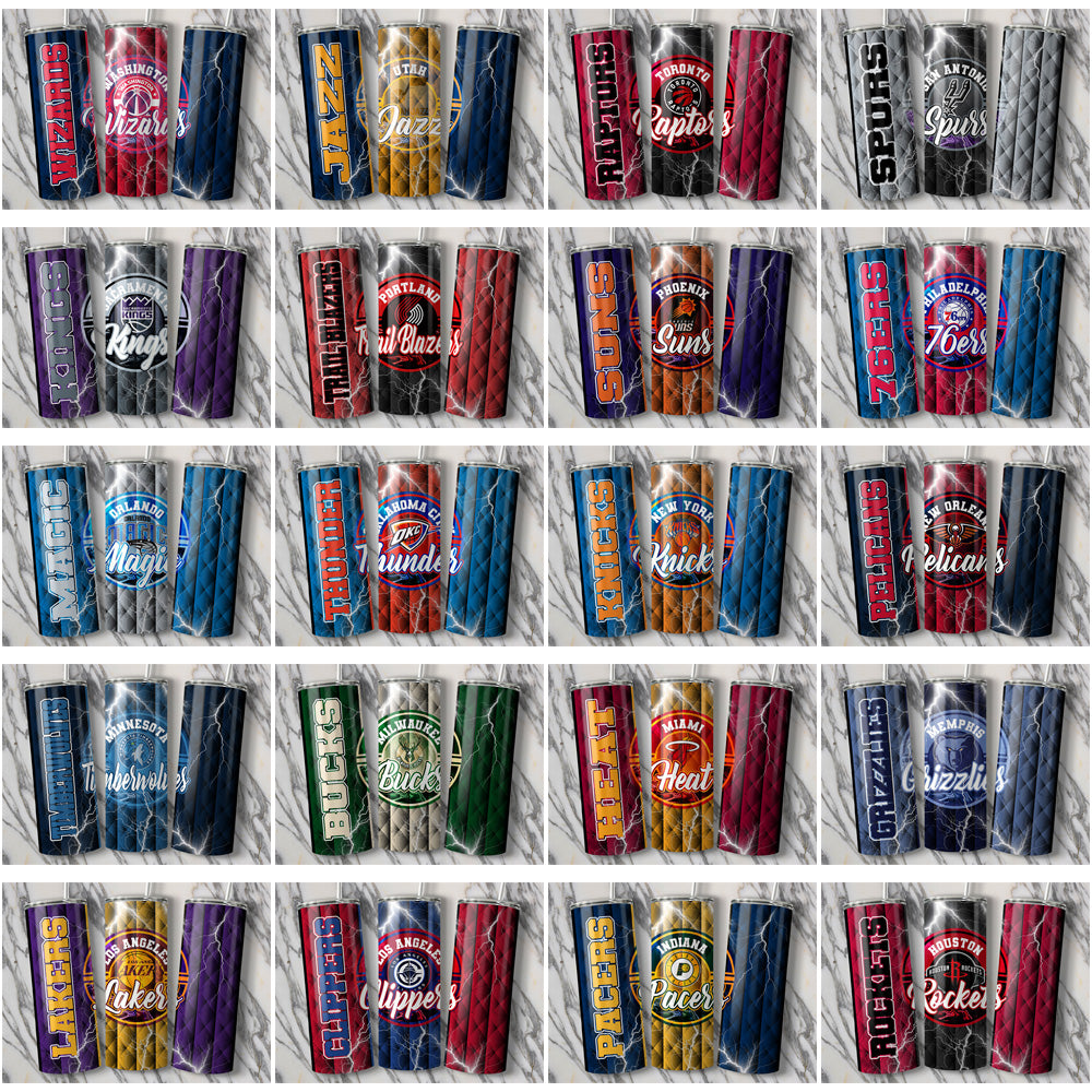 30 Basketball Teams Diamond Tumbler Wrap Bundle JPG