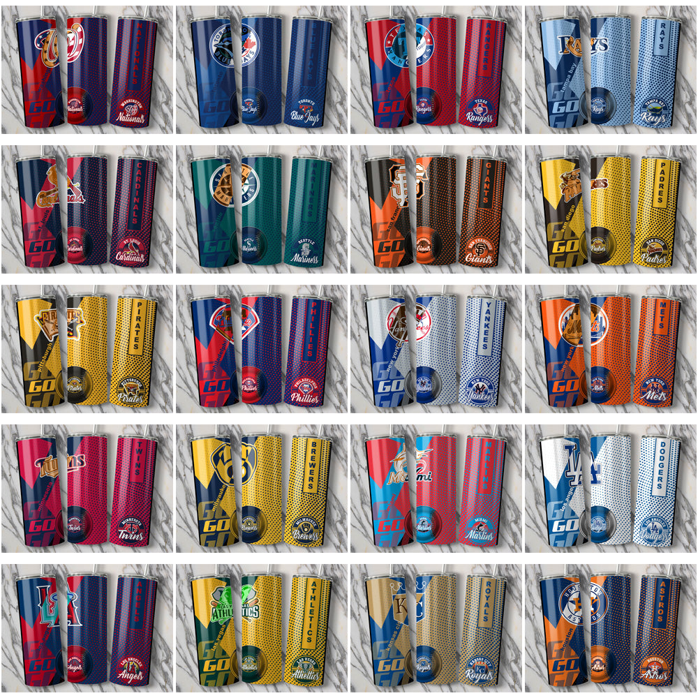 30 Baseball Teams GO Tumbler Wrap Bundle JPG