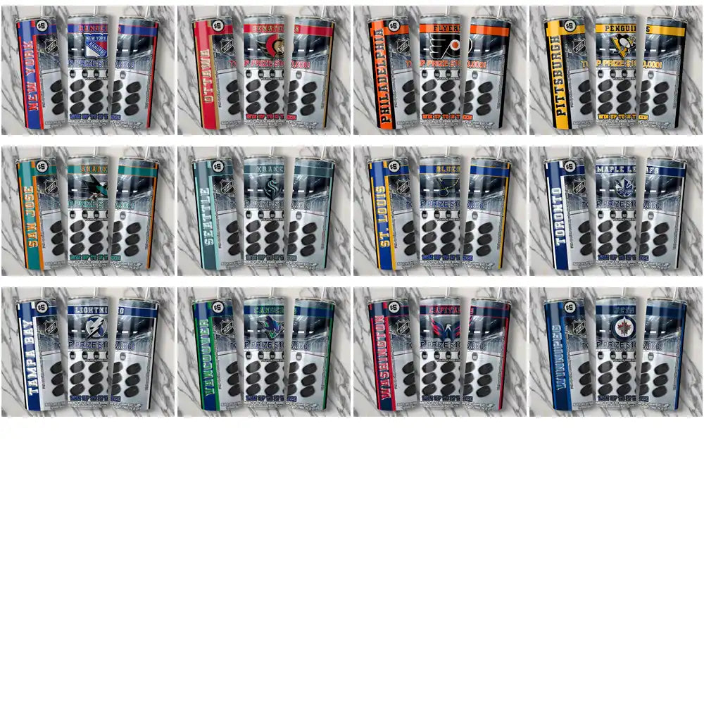 32 Ice Hockey Teams Lottery Ticket Tumbler Wrap Bundle JPG