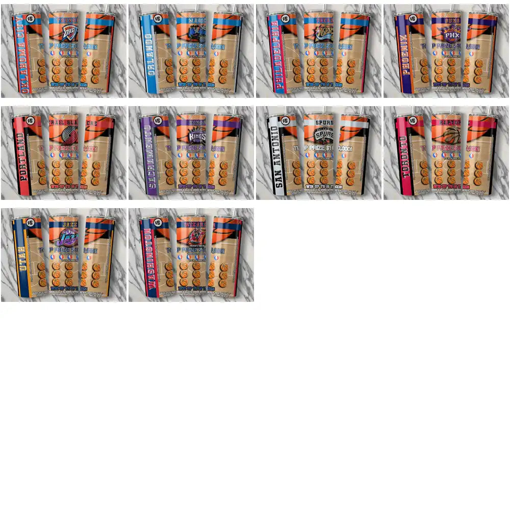 30 Basketball Teams Lottery Ticket Tumbler Wrap Bundle JPG