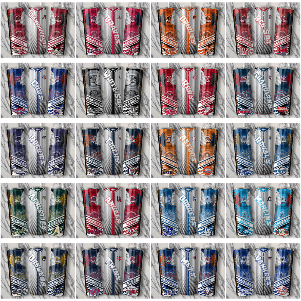 30 Baseball Teams BB Jersey Tumbler Wrap Bundle JPG