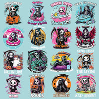 Load image into Gallery viewer, 19 Halloween Grim Reaper Designs Bundle PNG
