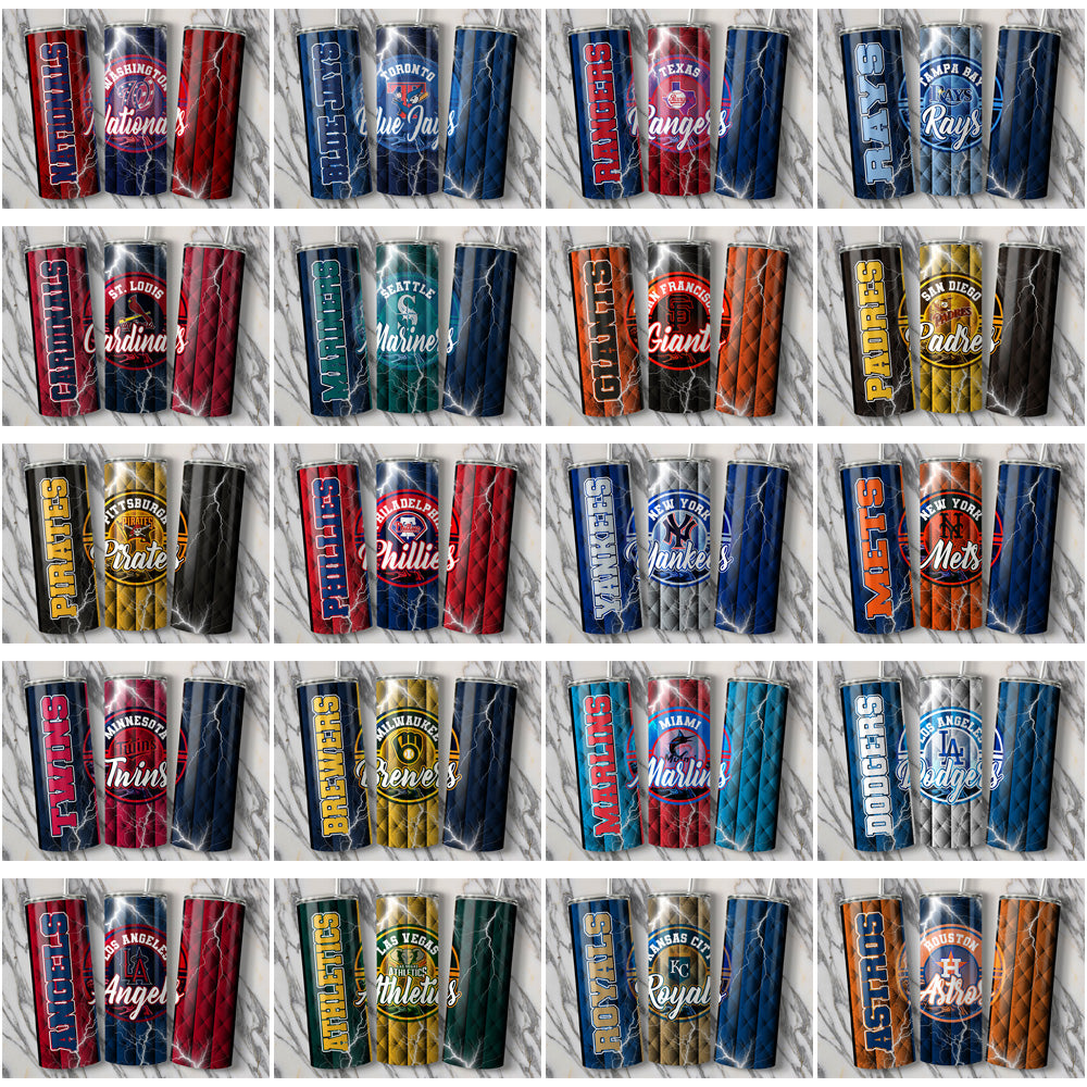 30 Baseball Teams Diamond Tumbler Wrap Bundle JPG