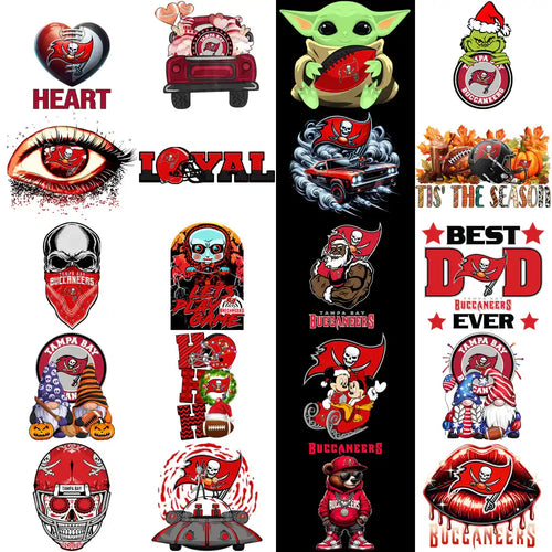 48 Tampa Bay Buccaneers V3 Football Designs Bundle PNG