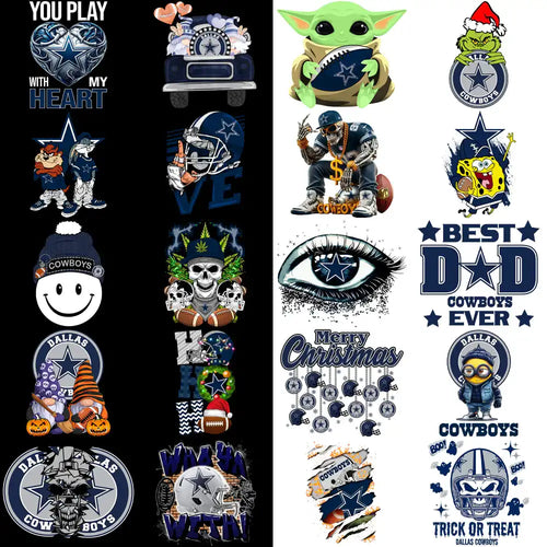 48 Dallas Cowboys V3 Football Designs Bundle PNG