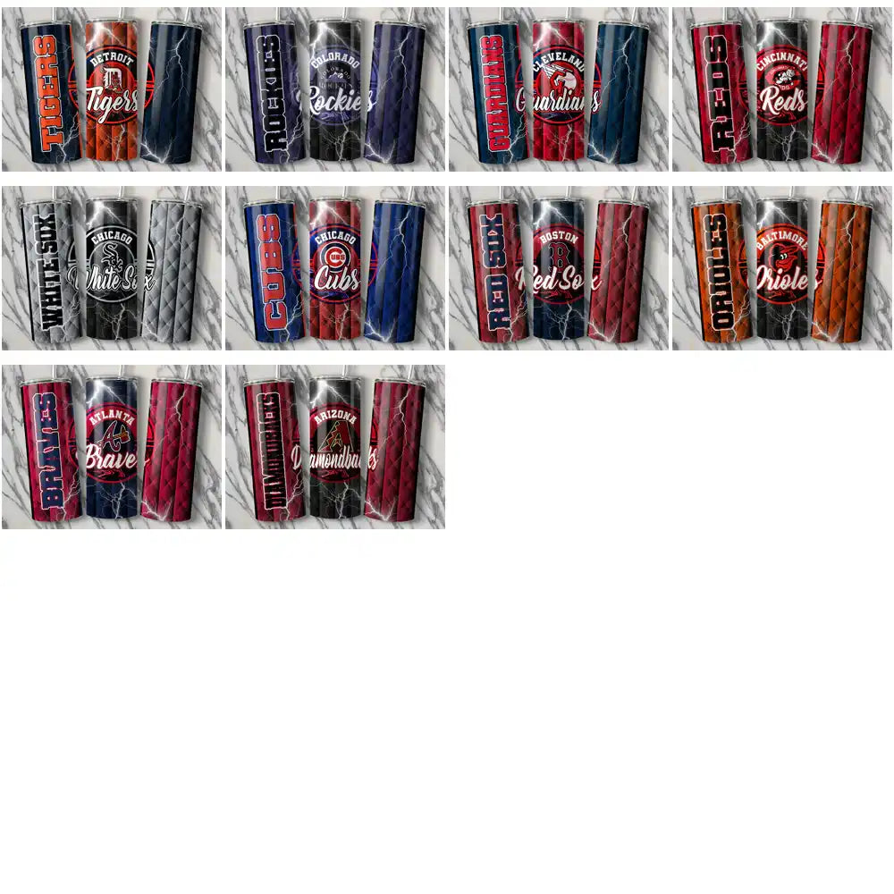 30 Baseball Teams Diamond Tumbler Wrap Bundle JPG