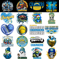 Load image into Gallery viewer, 45 Los Angeles Chargers V4 Football Designs Bundle PNG
