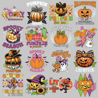 Load image into Gallery viewer, 19 Halloween Pumpkin Designs Bundle PNG
