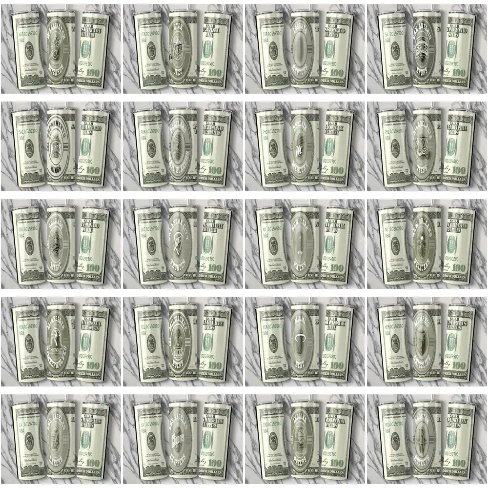 30 Basketball Teams 100 Dollar Bill Tumbler Wrap Bundle JPG