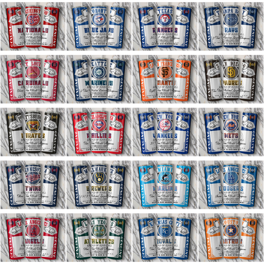 30 Baseball Teams Budweiser Tumbler Wrap Bundle JPG