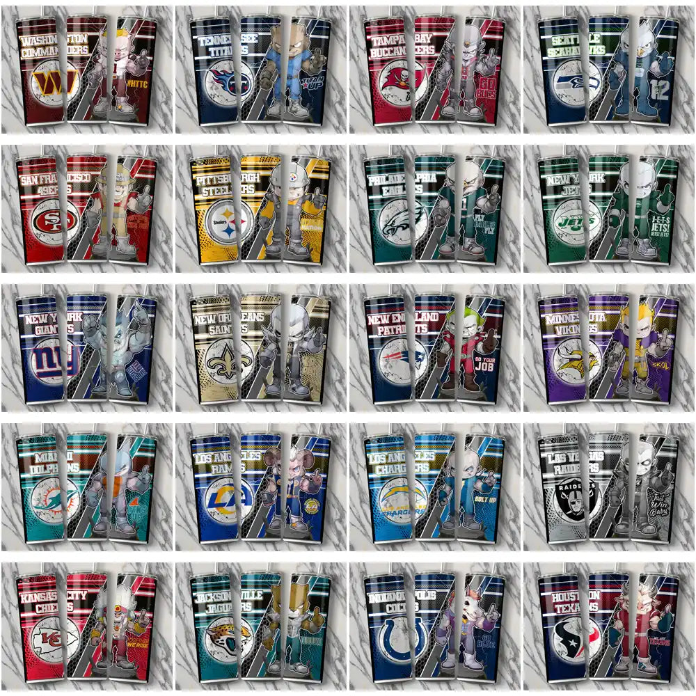 32 Football Teams Sports v2 Tumbler Wrap Bundle JPG