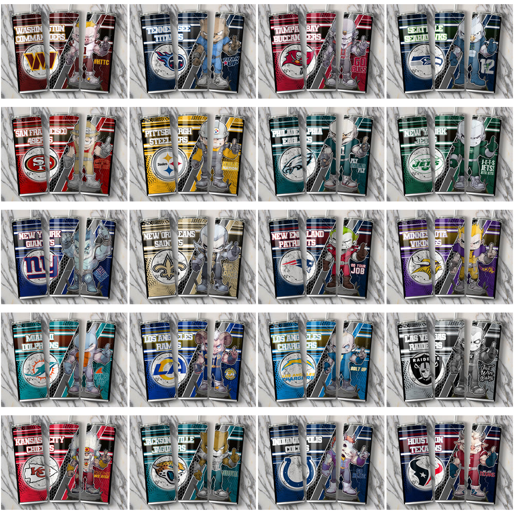 32 Football Teams Sports v2 Tumbler Wrap Bundle JPG