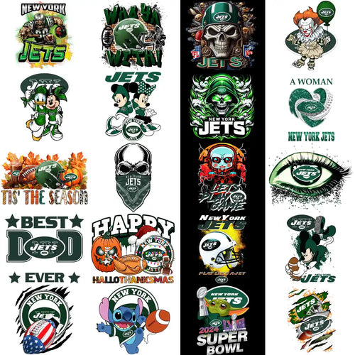 48 New York Jets V4 Football Designs Bundle PNG